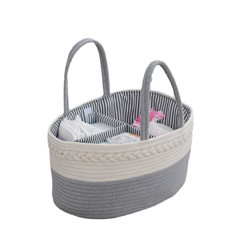 Storage Basket Beige White | Kelmera