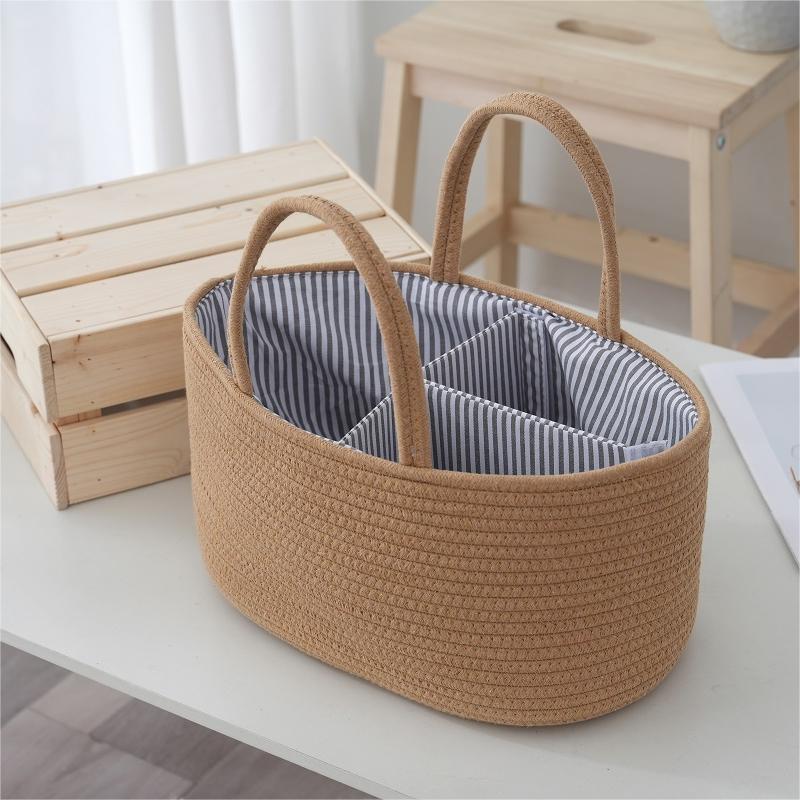 Storage Basket Beige White | Kelmera