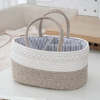 Storage Basket Beige White | Kelmera