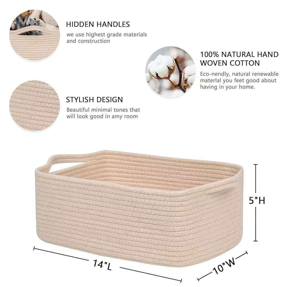 Storage Basket Cotton Textile Handwoven | Kelmera
