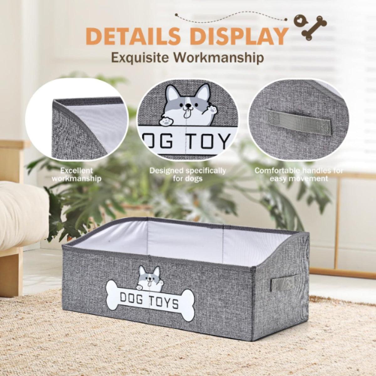 Storage Basket Gray Beige | Kelmera
