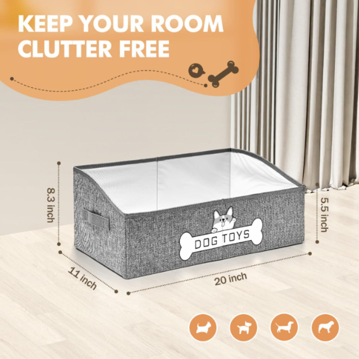 Storage Basket Gray Beige | Kelmera