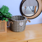 Storage Basket Gray Handwoven Functional | Kelmera