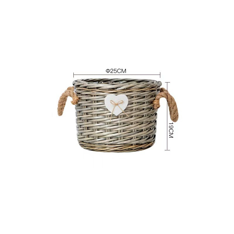 Storage Basket Gray Handwoven Functional | Kelmera