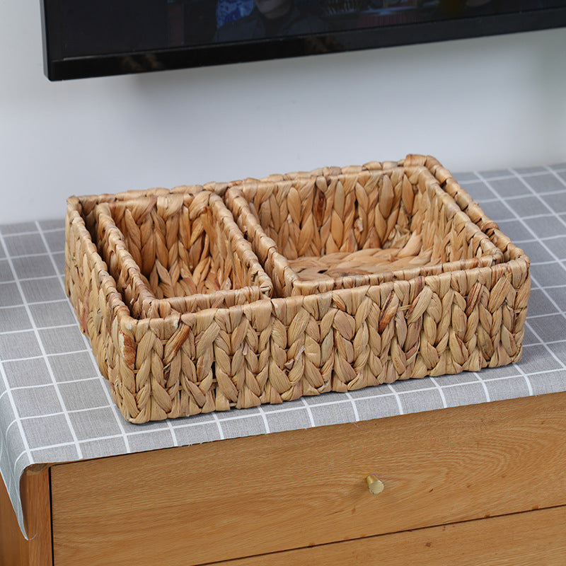 Storage Basket Green Woven Natural Fiber Soft Textile | Kelmera