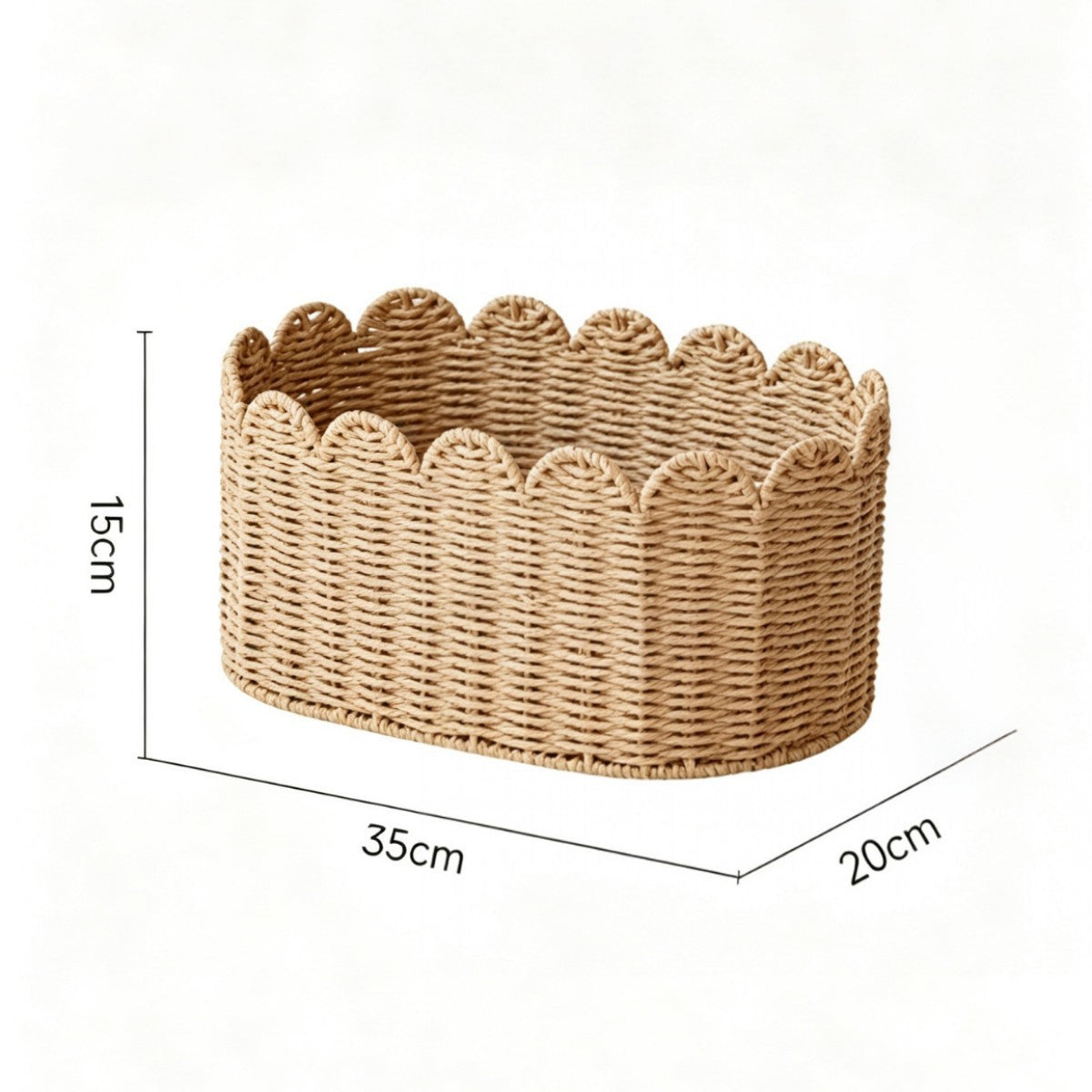 Storage Basket Khaki Green Beige | Kelmera
