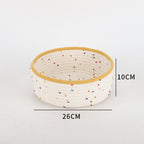 Storage Basket made of Natural Cotton Fabric with Colorful Dots | Kelmera