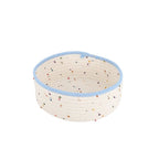 Storage Basket made of Natural Cotton Fabric with Colorful Dots | Kelmera