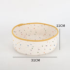 Storage Basket made of Natural Cotton Fabric with Colorful Dots | Kelmera
