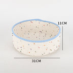 Storage Basket made of Natural Cotton Fabric with Colorful Dots | Kelmera