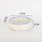 Storage Basket made of Natural Cotton Fabric with Colorful Dots | Kelmera