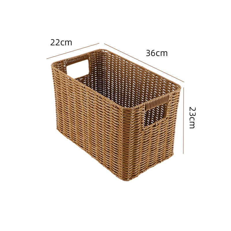 Storage Basket made of Natural Rattan Brown Khaki | Kelmera