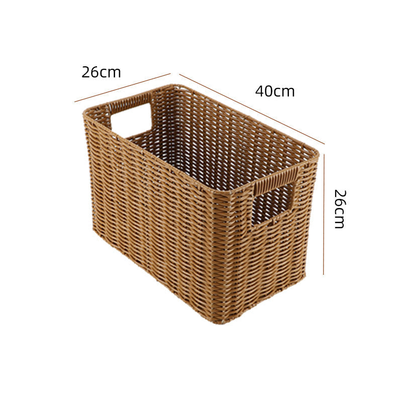 Storage Basket made of Natural Rattan Brown Khaki | Kelmera