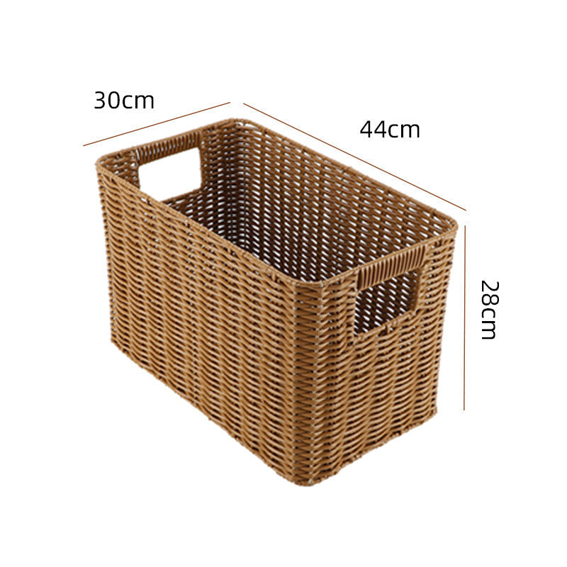 Storage Basket made of Natural Rattan Brown Khaki | Kelmera