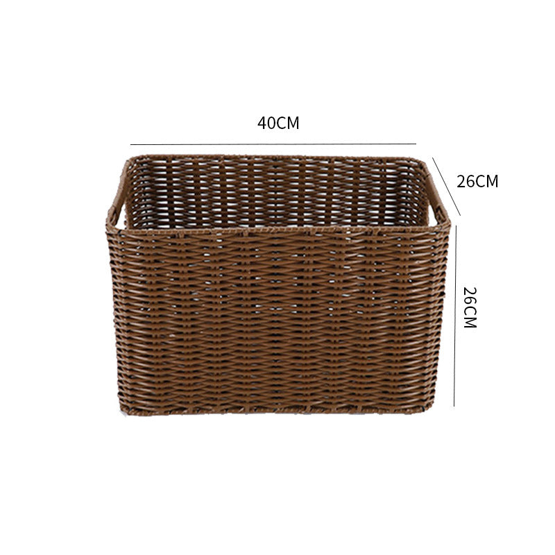 Storage Basket made of Natural Rattan Brown Khaki | Kelmera