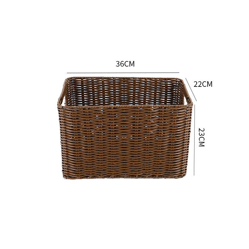 Storage Basket made of Natural Rattan Brown Khaki | Kelmera