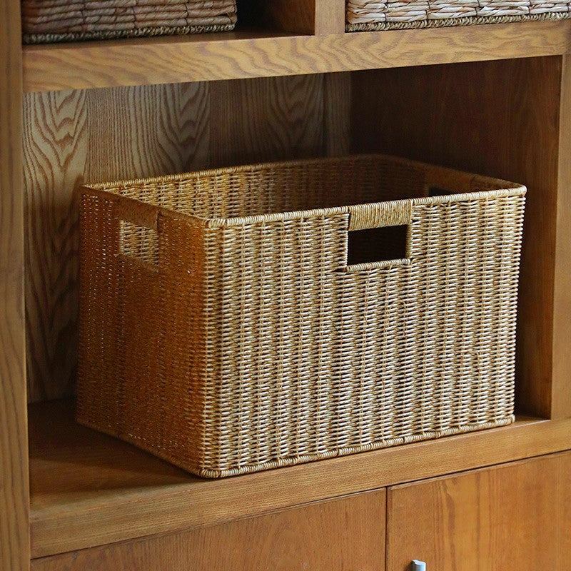Storage Basket made of Natural Rattan Brown Khaki | Kelmera