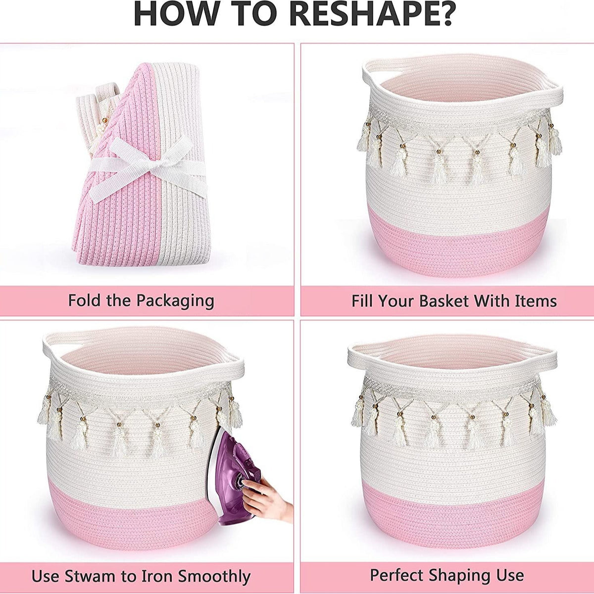 Storage Basket Pink 45 | Kelmera