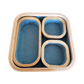 Storage Basket Set with Bamboo Frame and Fabric Inserts | Kelmera