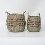 Storage Basket White Green | Kelmera