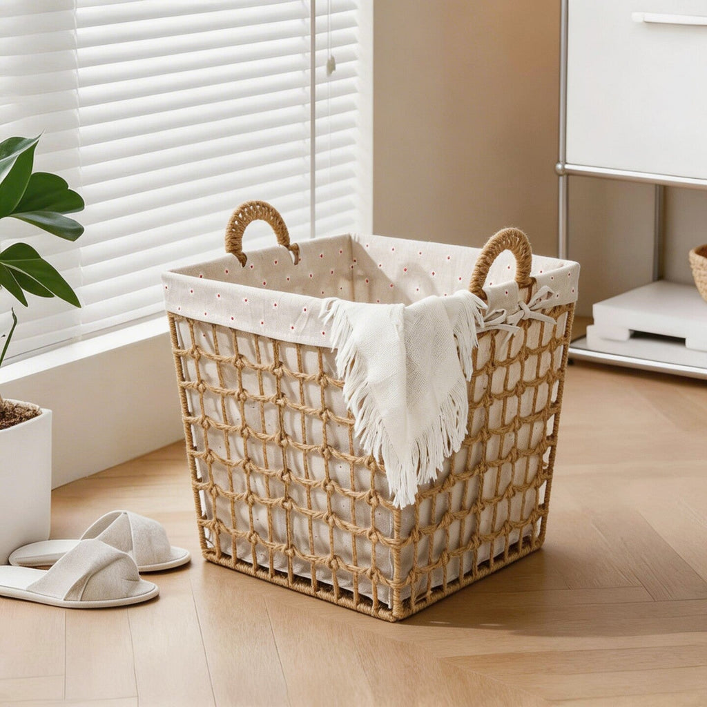 Storage Basket with Decorative Fabric Lining | Kelmera