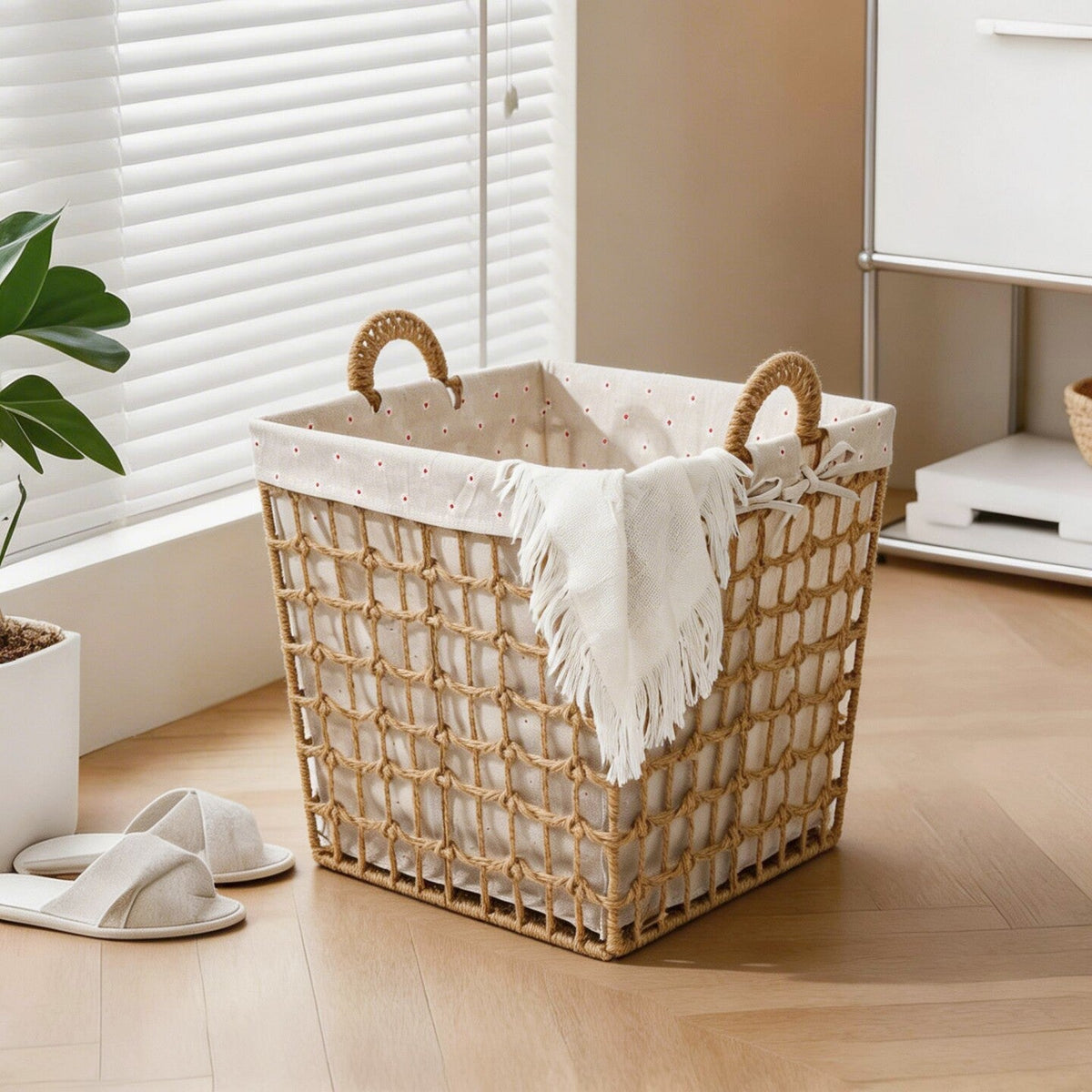 Storage Basket with Decorative Fabric Lining | Kelmera