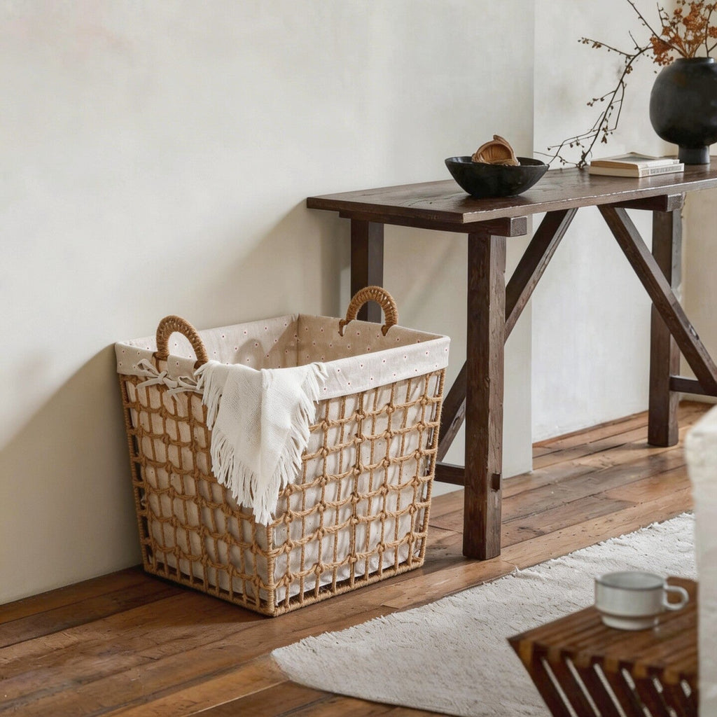 Storage Basket with Decorative Fabric Lining | Kelmera