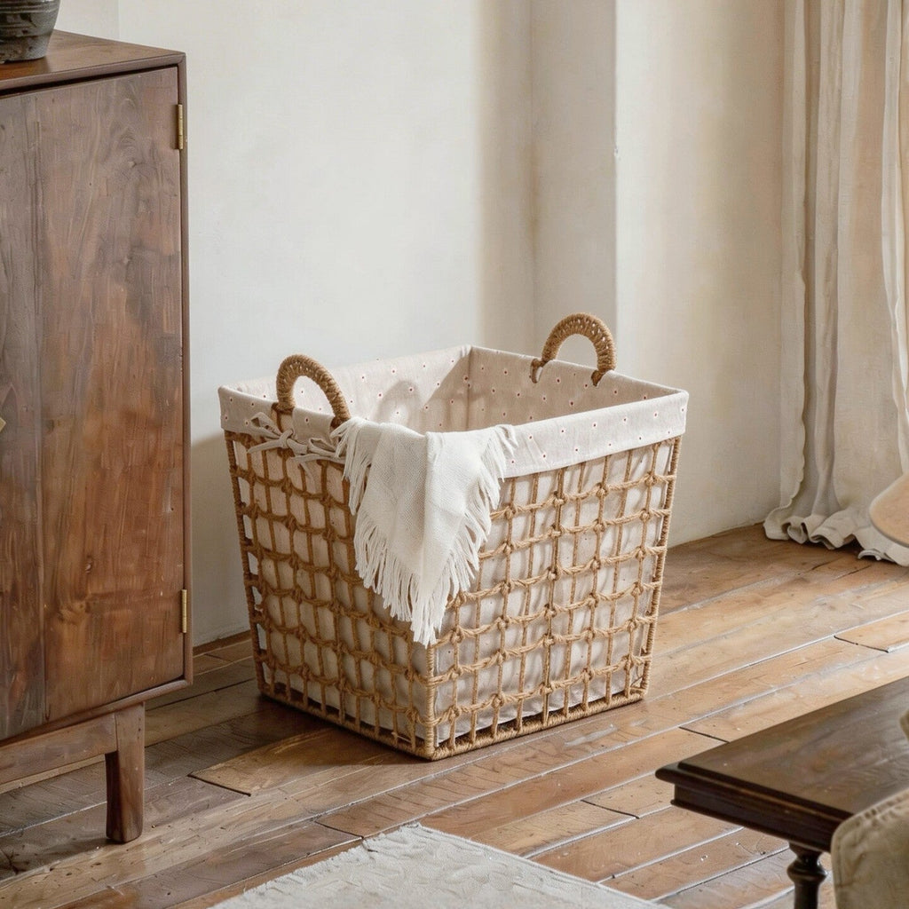 Storage Basket with Decorative Fabric Lining | Kelmera