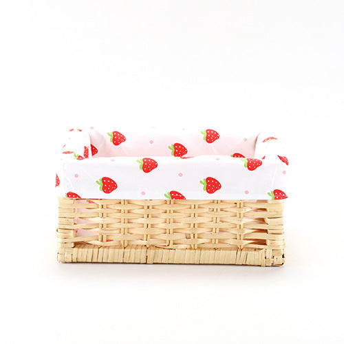 Storage Basket with Decorative Strawberry Fabric | Kelmera
