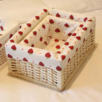 Storage Basket with Decorative Strawberry Fabric | Kelmera