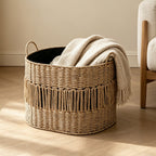 Storage Basket with Elegant Fringe Design | Kelmera
