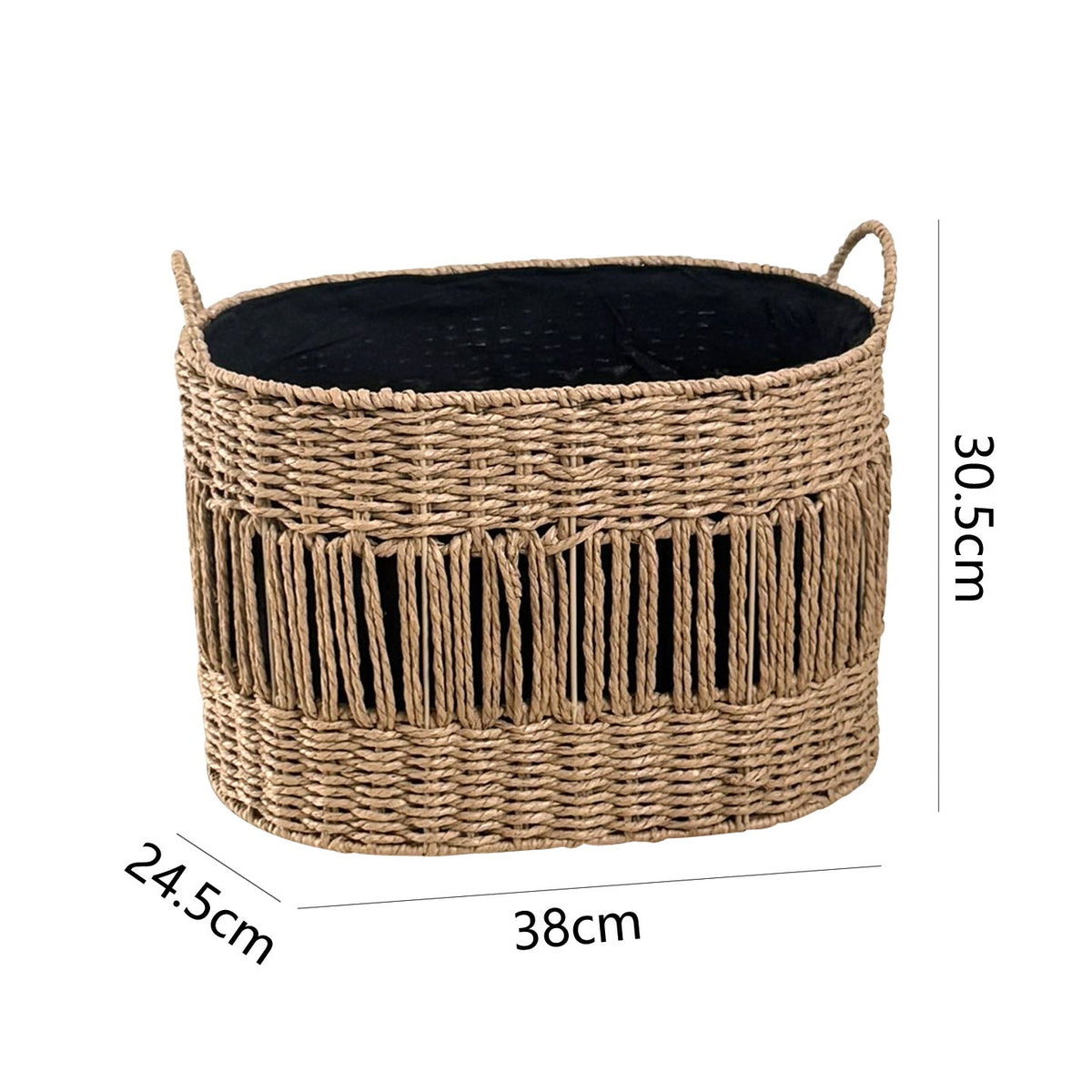 Storage Basket with Elegant Fringe Design | Kelmera