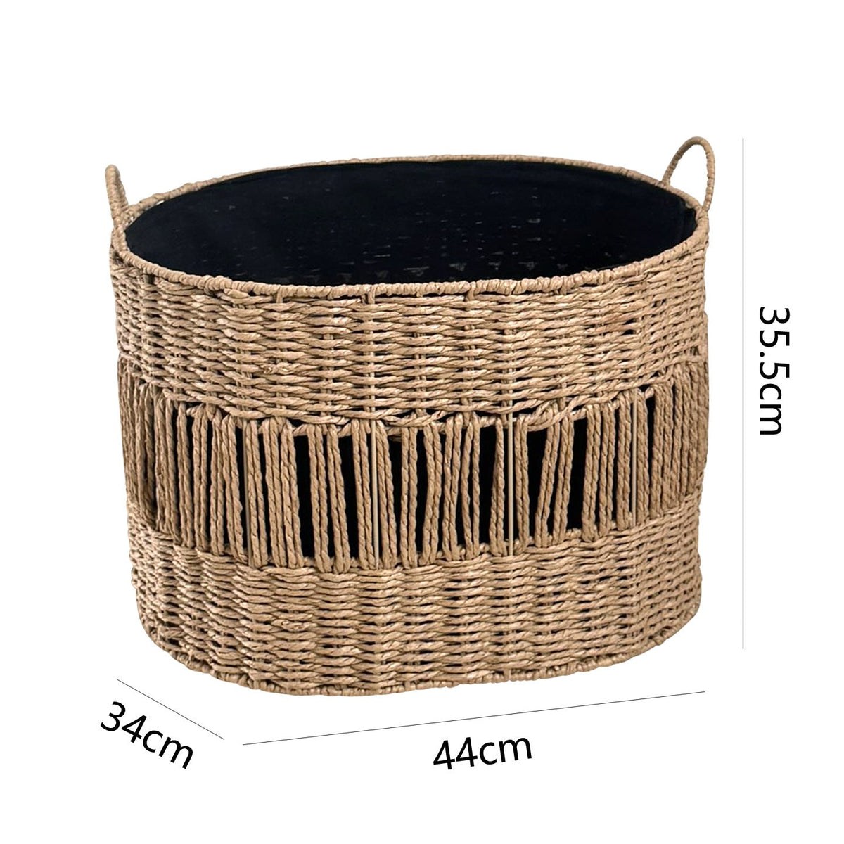 Storage Basket with Elegant Fringe Design | Kelmera