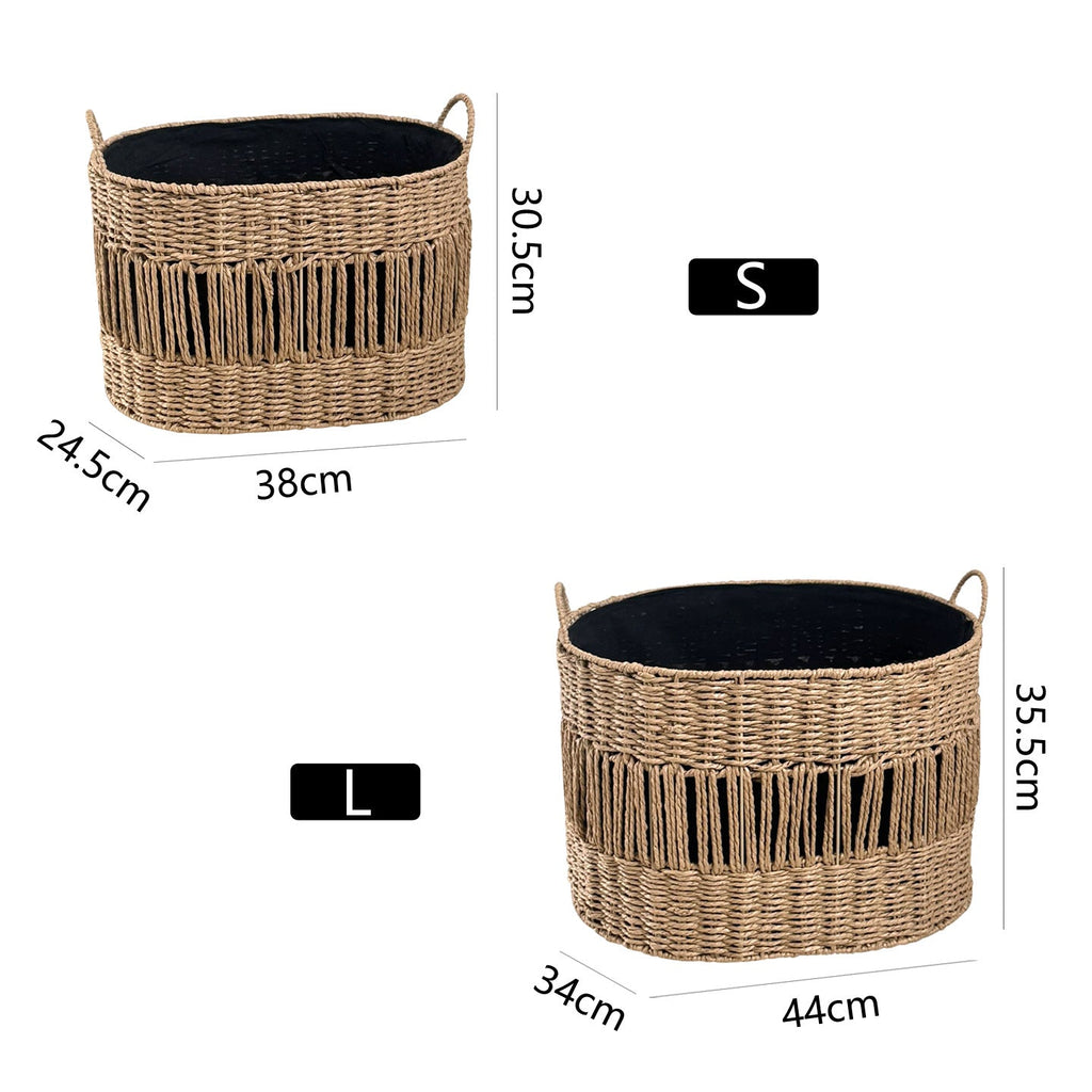Storage Basket with Elegant Fringe Design | Kelmera