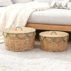 Storage Basket with Lid and Handles | Kelmera