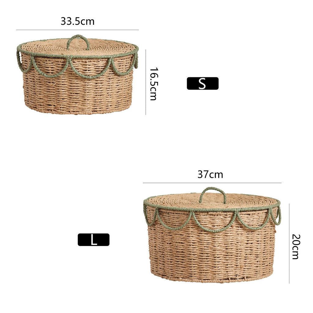 Storage Basket with Lid and Handles | Kelmera