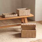 Storage Basket with Lid and Reed Design | Kelmera