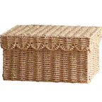 Storage Basket with Lid and Reed Design | Kelmera