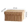 Storage Basket with Lid and Reed Design | Kelmera