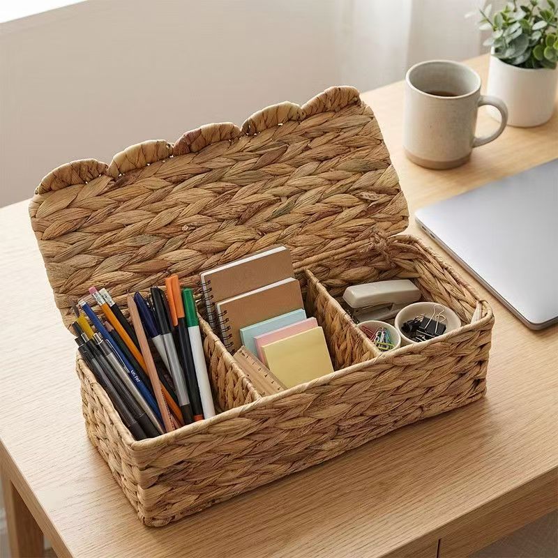 Storage Basket with Lid Khaki | Kelmera