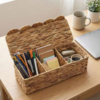 Storage Basket with Lid Khaki | Kelmera