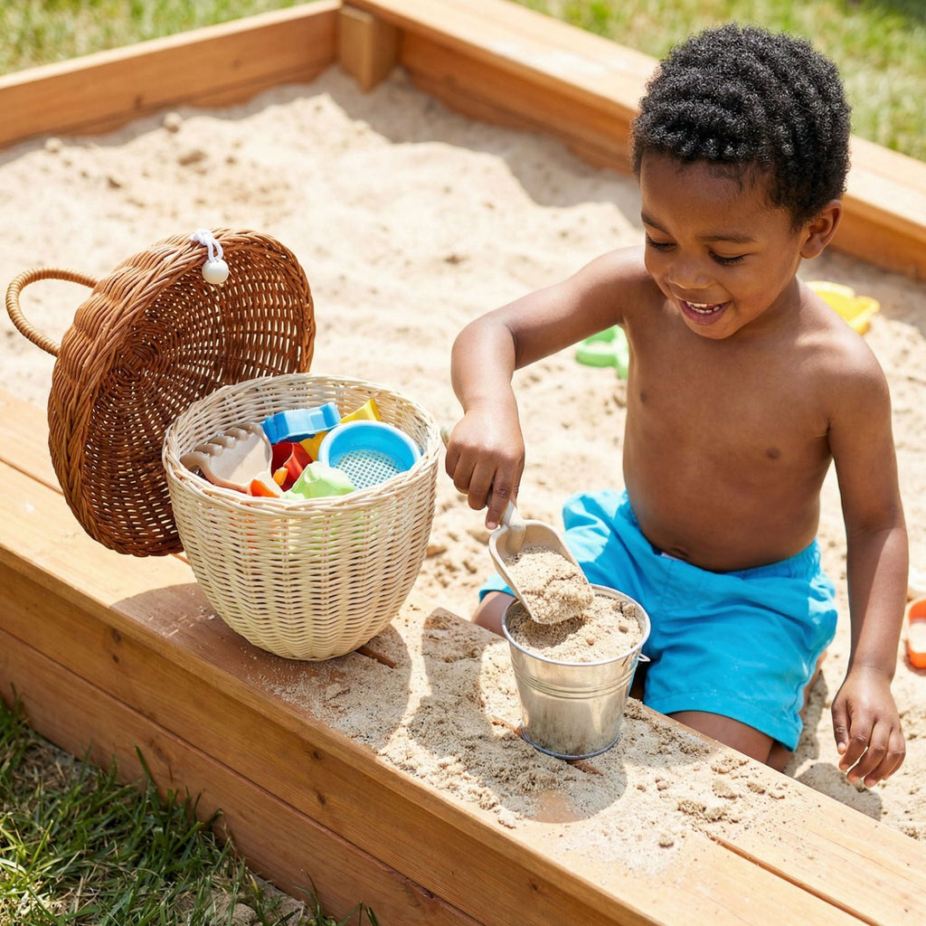 Storage Basket with Lid Woven Natural Fiber Lidded | Kelmera
