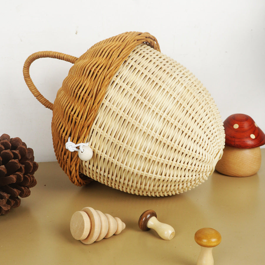 Storage Basket with Lid Woven Natural Fiber Lidded | Kelmera