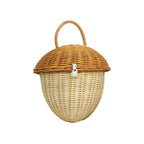 Storage Basket with Lid Woven Natural Fiber Lidded | Kelmera