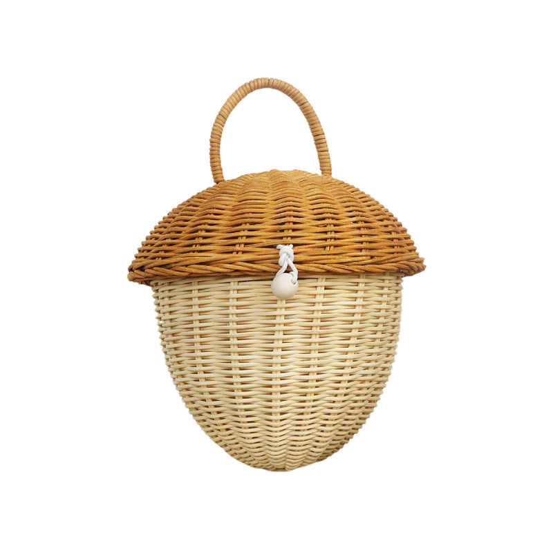 Storage Basket with Lid Woven Natural Fiber Lidded | Kelmera