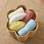 Storage Basket with Lid Woven Natural Fiber Soft Textile | Kelmera