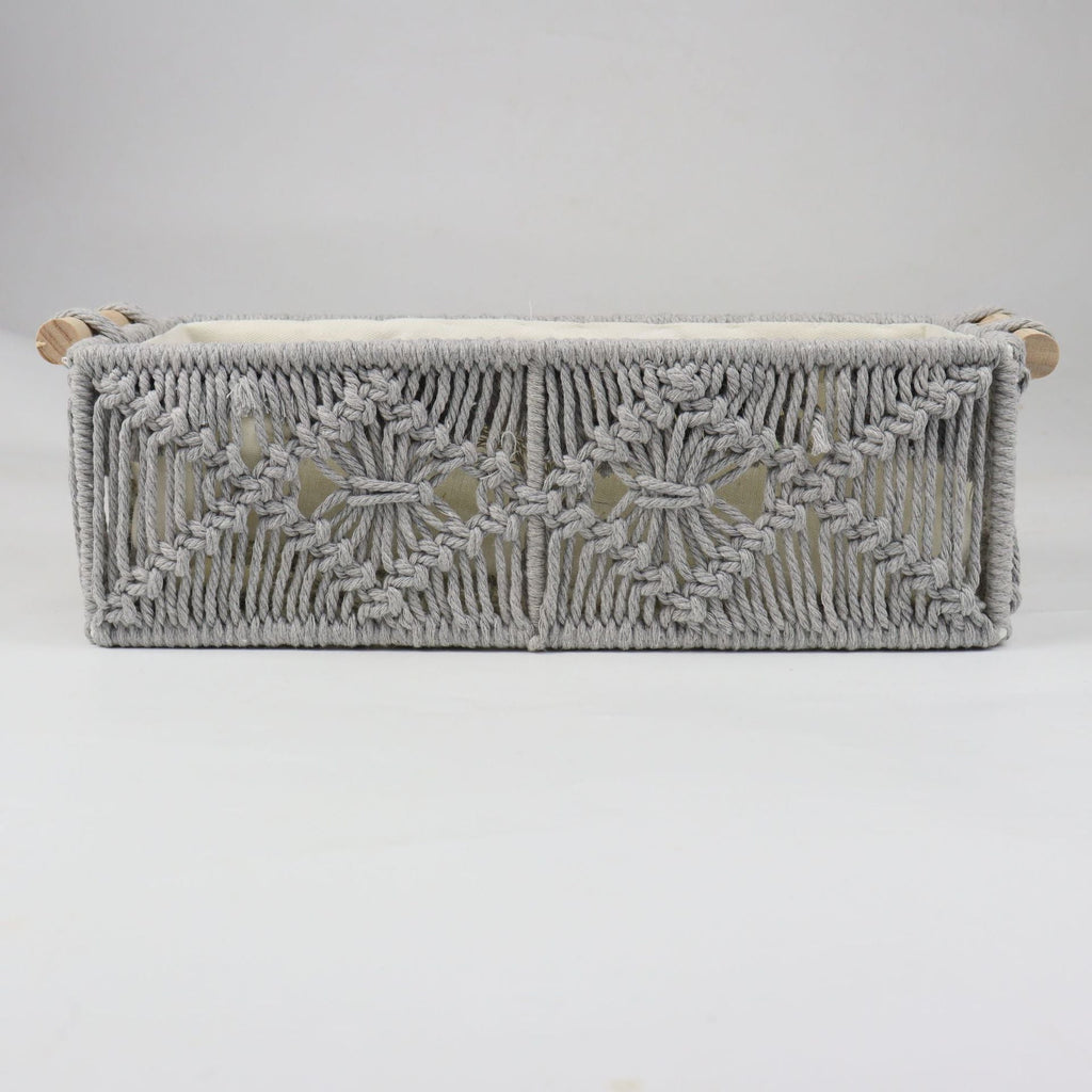 Storage Basket with Macrame Pattern | Kelmera