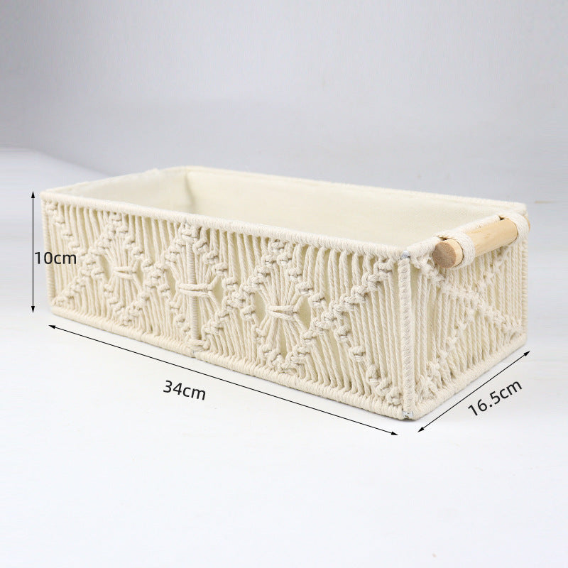 Storage Basket with Macrame Pattern | Kelmera