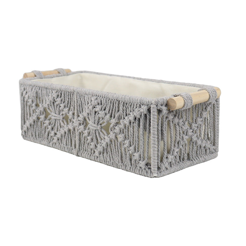 Storage Basket with Macrame Pattern | Kelmera