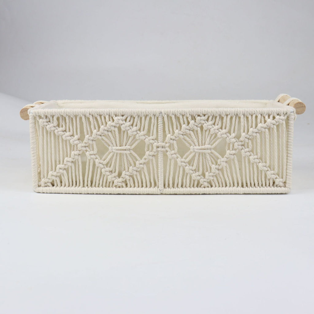 Storage Basket with Macrame Pattern | Kelmera